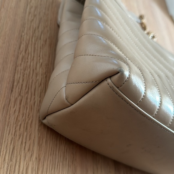 YSL LOU LOU MEDIUM BEIGE QUILTED LEATHER - Picture 4 of 9